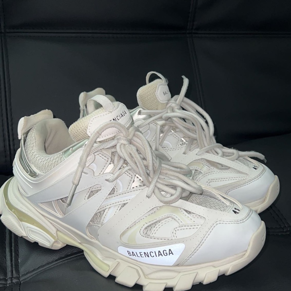white Balenciaga S sneaker size 8